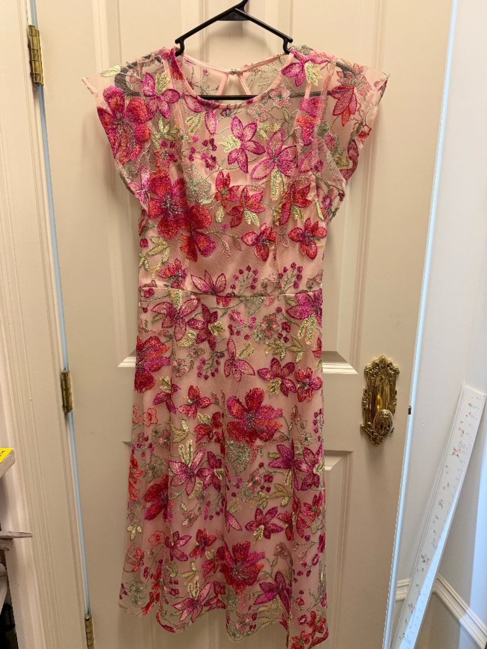 Donna Ricco Women's Blush Floral Multi Dress in Size 4
